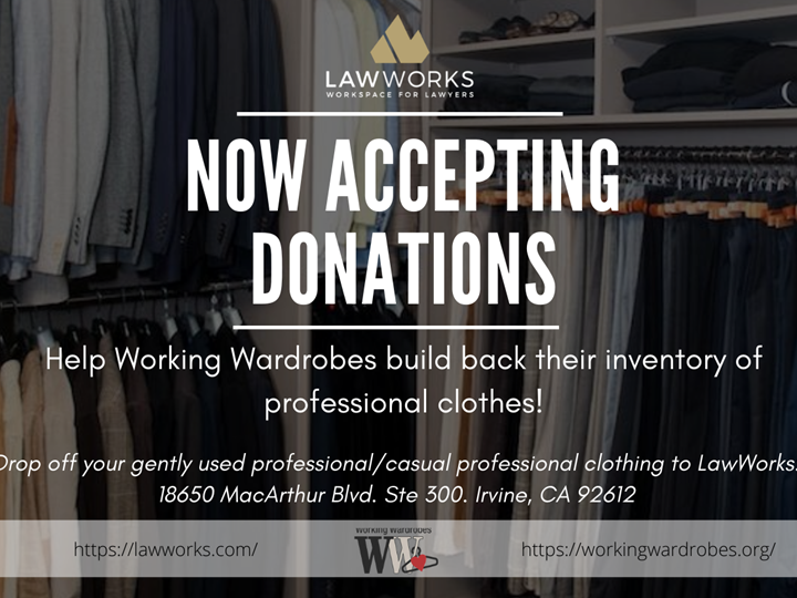 LawWorks Professional Clothing Drive to Rebuild Working Wardrobes